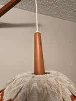 Teak & Missoni-Style Knit Wall Mount Lamp
