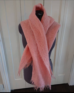 Pink Mohair & Wool Scarf