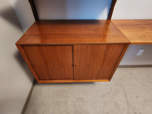 Poul Cadovius Teak CADO system 3-Bay Wall Unit #1