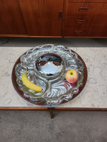 Kromex Chrome & Glass Lazy Susan