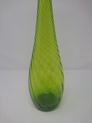 Japan Tall Optic Green Vase
