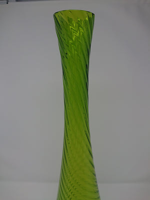 Japan Tall Optic Green Vase