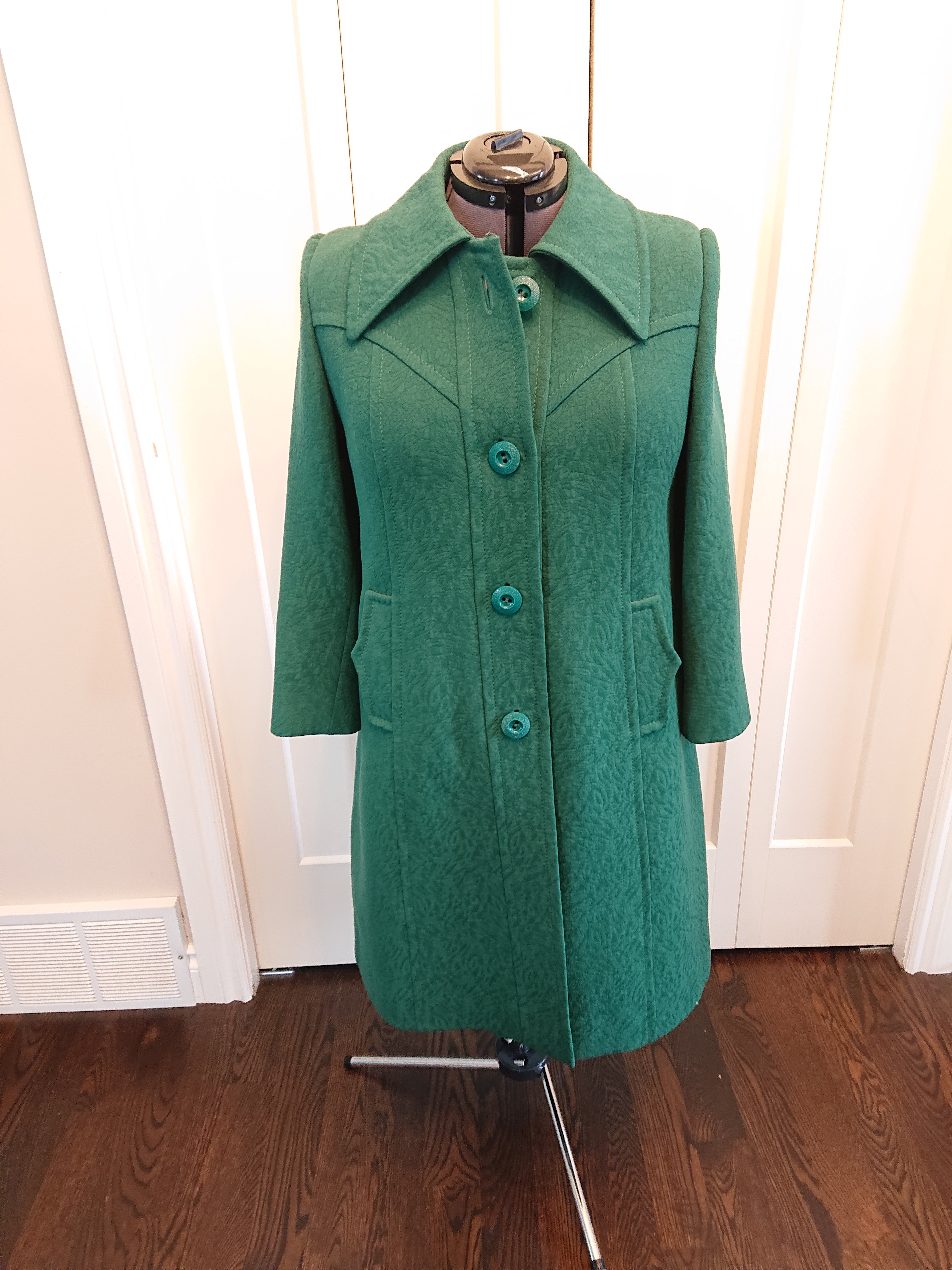 Emerald Green Coat - Size L