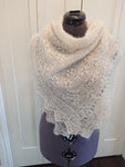 Ivory Lace Mohar & Silk shawl.