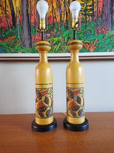 Pair of Bitossi Art Nouveau Table Lamps