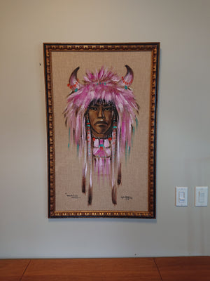 Gerda Christoffersen Pink & Teal Medicine Man