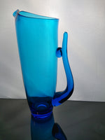 Blue Blown Glass Pitcher