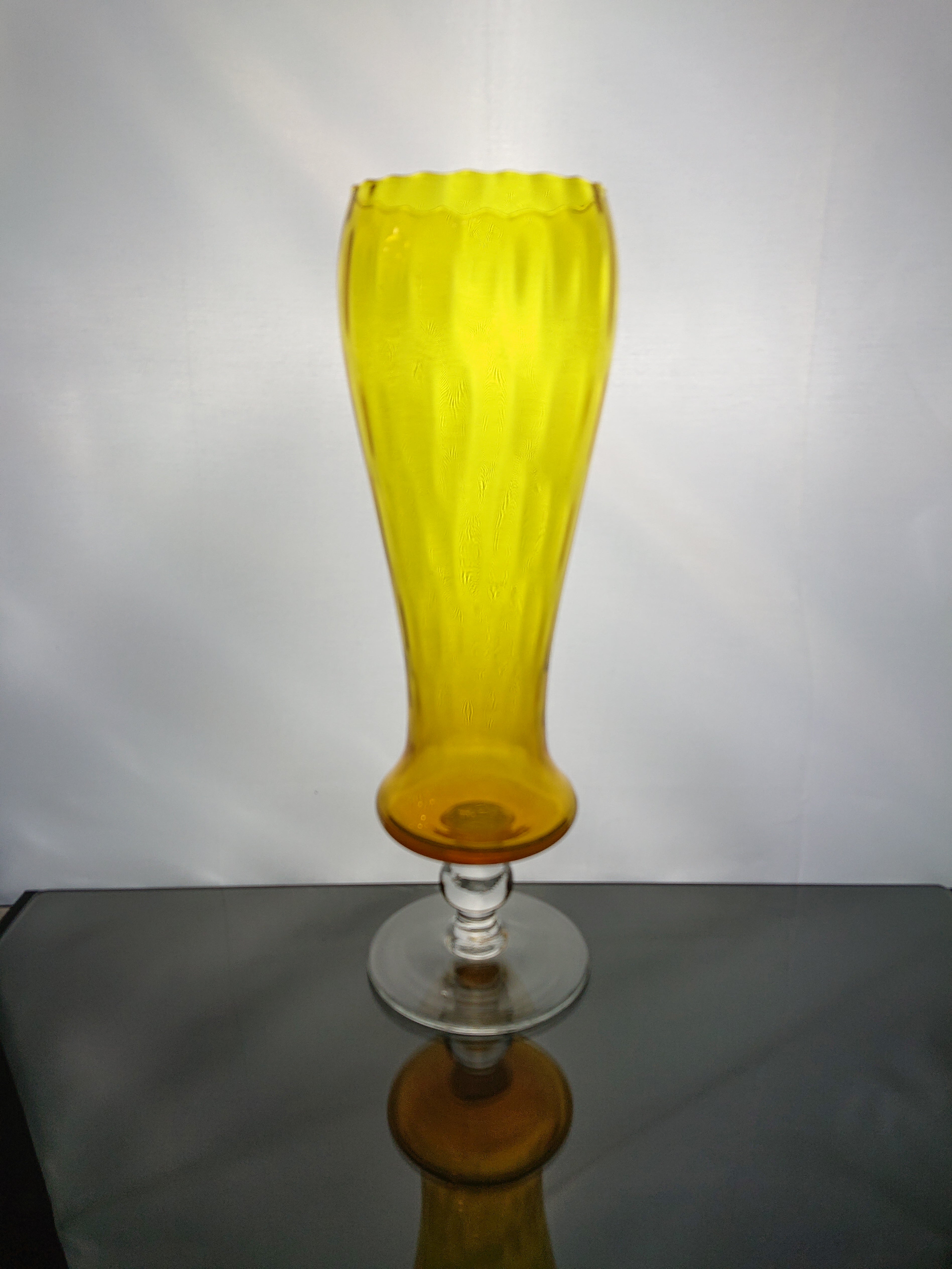 Empoli Lemon Yellow Optic Vase