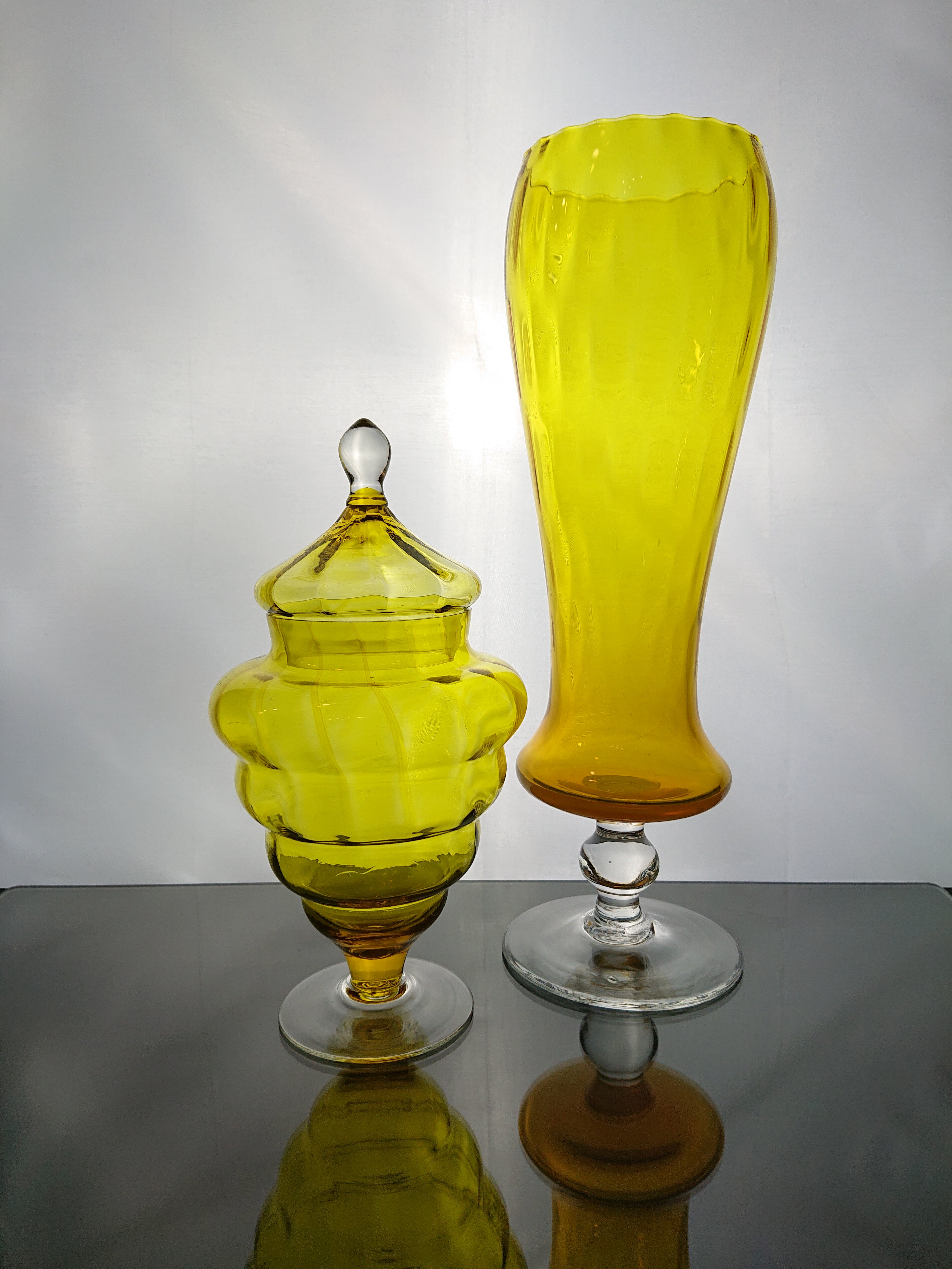 Empoli Lemon Yellow Optic Vase