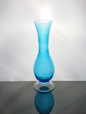 Teal blue Optic Vase