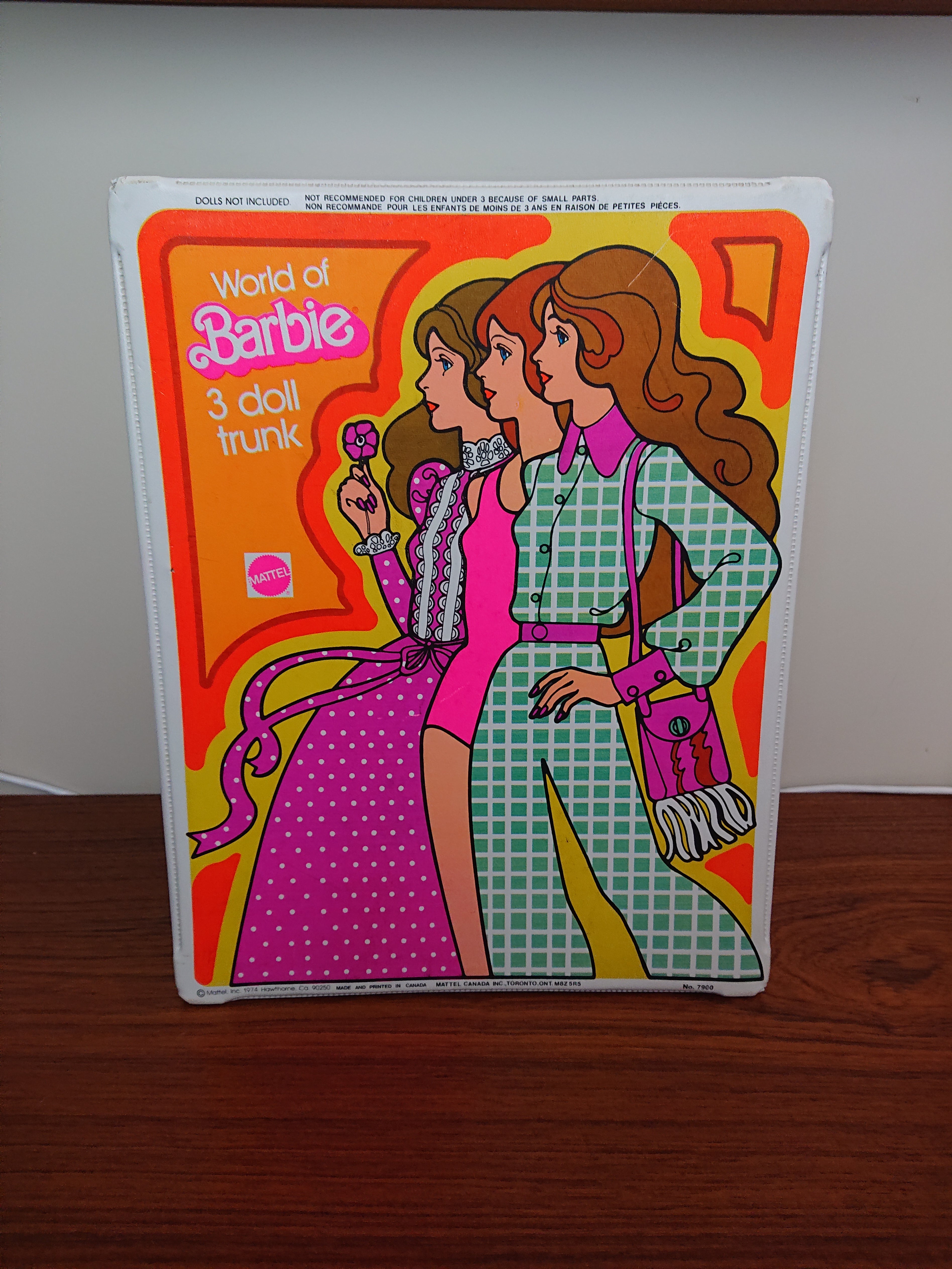 1974 World of Barbie 3 Doll Double Trunk