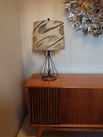 Richard Singer & Sons 1950s Wire Table Lamp w/ Fiberglass Shade