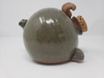 Mid Century Cork Nosed Pottery Piggy Bank - Signed